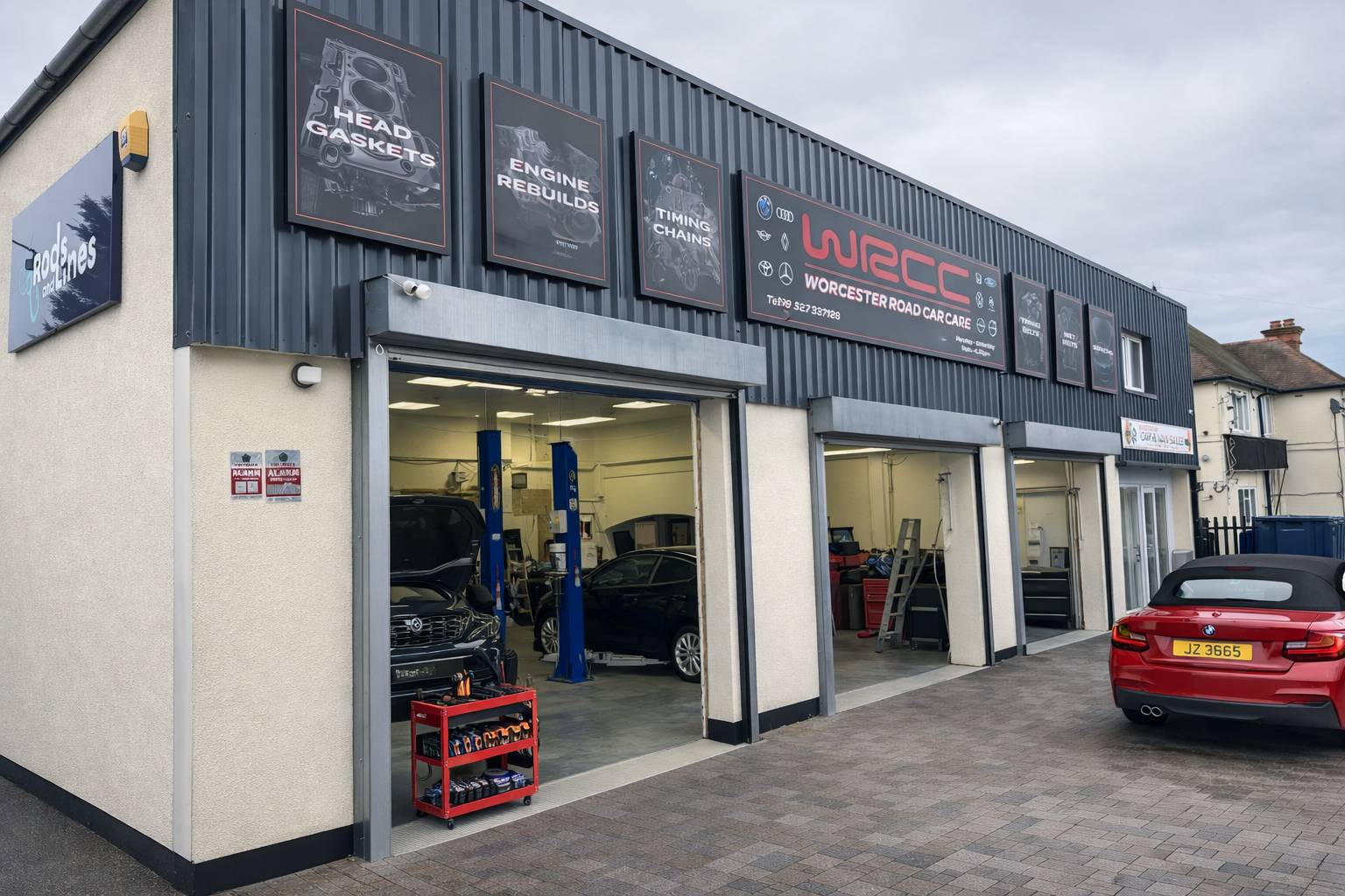 Worcester Road Car Care workshop exterior in Bromsgrove