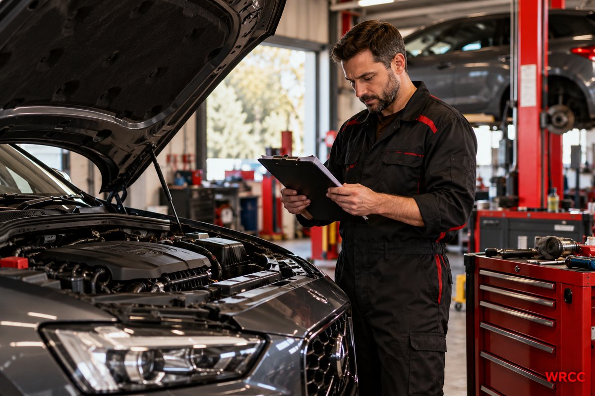 WRCC car services for Barnt Green drivers: generated workshop illustration of organising maintenance and service records